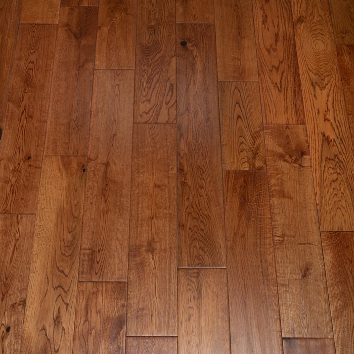Solid Oak Uv Golden Hand scrapped Matt Lacquered Oak